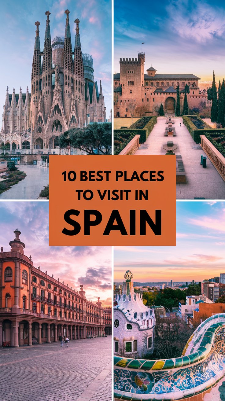 # 10 Best Places to Visit in Spain Spain, a land of **vibrant cultures, stunning landscapes, and rich history**, offers a unique blend of destinations that cater to all kinds of travelers. From pristine beaches and majestic mountains to bustling markets and fascinating historical sites, there’s something for everyone. This guide will explore the 10 best places to visit in Spain, highlighting the best activities, scenic spots, and culinary delights that make each location a must-visit. --- ## 1. Barcelona – The City of Art and Beaches Barcelona, one of Spain's most iconic cities, is a paradise for art lovers and beachgoers alike. Known for its stunning architecture, including the works of the legendary architect Antoni Gaudí, Barcelona offers an immersive experience where **modern design meets natural beauty**. * **Park Güell**: This is a must-visit for its colorful mosaics, whimsical structures, and breathtaking views of the city. * **La Rambla**: A popular pedestrian street with countless local shops, vibrant performers, and cafes. It’s a fantastic place to stroll, enjoy street art, and try Spanish cuisine. Barcelona’s coastline offers several beautiful beaches, such as Barceloneta Beach, ideal for sunbathing and people-watching. --- ## 2. Madrid – Spain’s Dynamic Capital Madrid, the capital city of Spain, is an exciting mix of history, art, and modern attractions. With world-class museums, lush parks, and bustling plazas, Madrid has something for everyone. * **The Prado Museum**: Home to an extensive collection of Spanish art, including works by Goya and Velázquez. Art enthusiasts will be enchanted by the depth and beauty of the exhibits. * **Retiro Park**: A peaceful escape in the city center, this park is perfect for a stroll or a boat ride on the lake. You can also explore its charming rose garden and Crystal Palace. Madrid’s food markets, like the Mercado de San Miguel, offer various dishes for every taste. **From vegan-friendly paellas to grilled vegetable tapas, Madrid’s culinary options** cater to diverse palates. --- ## 3. Seville – The Heart of Andalusian Culture Seville, the capital of Andalusia, is known for its **flamenco music, vibrant festivals, and historic landmarks**. This city exudes a warm, welcoming vibe, with its streets lined with orange trees and lively public squares. * **Plaza de España**: This grand plaza is a masterpiece of Spanish architecture, featuring ornate bridges, ceramic tiles, and a beautiful fountain. The semi-circular building is a popular spot for photos. * **The Alcázar of Seville**: This is a historic palace with stunning gardens and intricate tile work. Visitors can spend hours exploring its elegant rooms and lush grounds. While in Seville, you’ll find a variety of traditional Andalusian dishes, including vegetarian and vegan tapas options. --- ## 4. Valencia – A City of Innovation and Nature Valencia, located along the eastern coast, is a city that merges tradition with innovation. Known for its futuristic buildings and rich natural parks, Valencia is perfect for travelers looking for a unique mix of **cityscapes and natural beauty**. * **City of Arts and Sciences**: A stunning complex with futuristic architecture housing an aquarium, a planetarium, and an opera house. The design alone is a marvel, and the interactive exhibits make it a family-friendly spot. * **Albufera Natural Park**: A scenic area with a large freshwater lagoon, perfect for boating and birdwatching. It’s a tranquil escape from the city’s hustle and bustle. Valencia is also famous for its unique twist on Spanish cuisine, offering plant-based options alongside traditional rice dishes. --- ## 5. Granada – A Jewel of Moorish Heritage Granada is celebrated for its unique blend of Moorish and Spanish culture. Nestled at the foot of the Sierra Nevada mountains, the city is known for its breathtaking views, architectural wonders, and lively street life. * **Alhambra**: This is one of Spain’s most famous historical sites, offering a stunning view of Moorish architecture, tranquil gardens, and panoramic views of the surrounding mountains. * **Albaicín**: A historic district with narrow, winding streets, white-washed buildings, and enchanting courtyards. It’s a great spot to soak up the city’s culture and enjoy traditional tea shops. Granada’s cuisine includes **vegetarian-friendly options** like roasted eggplant and vibrant salads, alongside meat-based dishes, making it a culinary delight. --- ## 6. Bilbao – Spain’s Modern Art Capital Bilbao, located in northern Spain, is a city that has transformed itself into a **modern cultural hub**. With world-renowned art museums and vibrant neighborhoods, Bilbao attracts art enthusiasts from around the world. * **Guggenheim Museum**: An architectural icon, this museum showcases contemporary art and offers fascinating exhibitions. Its titanium curves and reflective surfaces are a photographer’s dream. * **Casco Viejo**: Bilbao’s historic quarter, filled with shops, traditional bars, and vibrant local markets. The area provides a mix of modern culture and ancient charm. Bilbao is known for its rich culinary scene, with **options that cater to vegan and vegetarian tastes**, such as vegetable stews and traditional pintxos with meat or plant-based toppings. --- ## 7. Mallorca – An Island of Stunning Beaches and Hidden Coves Mallorca, the largest of Spain’s Balearic Islands, is famed for its **crystal-clear waters, picturesque beaches, and rugged mountains**. This island offers a perfect mix of adventure and relaxation. * **Serra de Tramuntana**: This mountain range offers hiking trails with breathtaking views and charming villages. It’s a UNESCO World Heritage Site and a must-visit for nature lovers. * **Cala Varques**: One of the island’s hidden gems, this secluded beach is ideal for snorkeling, swimming, and sunbathing. In addition to fresh seafood, Mallorca’s local cuisine includes **plant-based dishes** like tumbet, a delicious vegetable stew perfect for vegans. --- ## 8. Tenerife – Adventure Awaits on This Volcanic Island Tenerife, part of the Canary Islands, is a destination known for its **dramatic volcanic landscapes, diverse wildlife, and stunning beaches**. It’s a haven for adventure seekers and nature lovers. * **Mount Teide National Park**: Home to Spain’s highest peak, Mount Teide, this park offers a unique landscape of volcanic rocks, craters, and pine forests. It’s perfect for hiking, stargazing, and photography. * **Los Cristianos Beach**: A popular beach with golden sands and clear waters, ideal for swimming and water sports. Tenerife has a rich culinary scene, with options ranging from **local vegetable dishes** to grilled seafood, ensuring that both vegans and meat lovers are satisfied. --- ## 9. Salamanca – A City of Golden Sandstone Salamanca, known for its sandstone architecture that glows golden in the sunlight, is a **historical gem** with a rich academic and cultural heritage. This charming city is home to one of the oldest universities in Europe, which adds to its intellectual and lively atmosphere. * **Plaza Mayor**: Often referred to as one of the most beautiful squares in Spain, Plaza Mayor is surrounded by baroque buildings and lively cafes. It’s a perfect spot to relax and soak up the city’s atmosphere. * **University of Salamanca**: Founded in the 13th century, the university’s architecture and historical significance make it a fascinating place to explore. Salamanca’s food scene includes **local plant-based dishes and vegetarian tapas**, along with traditional Spanish fare, making it a great place to indulge. --- ## 10. Costa Brava – The Wild Coast of Catalonia Costa Brava, a stunning coastal region in Catalonia, is known for its **rugged cliffs, secluded coves, and pristine beaches**. The region offers a mix of charming coastal villages, beautiful hiking trails, and turquoise waters. * **Cadaqués**: A picturesque fishing village that has inspired artists for decades. Its white-washed buildings, narrow streets, and charming harbor make it a beautiful spot for photography. * **Cap de Creus Natural Park**: This park features unique rock formations and offers incredible views of the Mediterranean Sea. It’s a fantastic spot for hiking, picnicking, and enjoying the outdoors. Costa Brava’s cuisine focuses on **fresh ingredients**, with plenty of plant-based dishes like escalivada (roasted vegetables) and hearty salads for vegans, as well as options for meat lovers. --- 10 Best Places to Visit in Spain