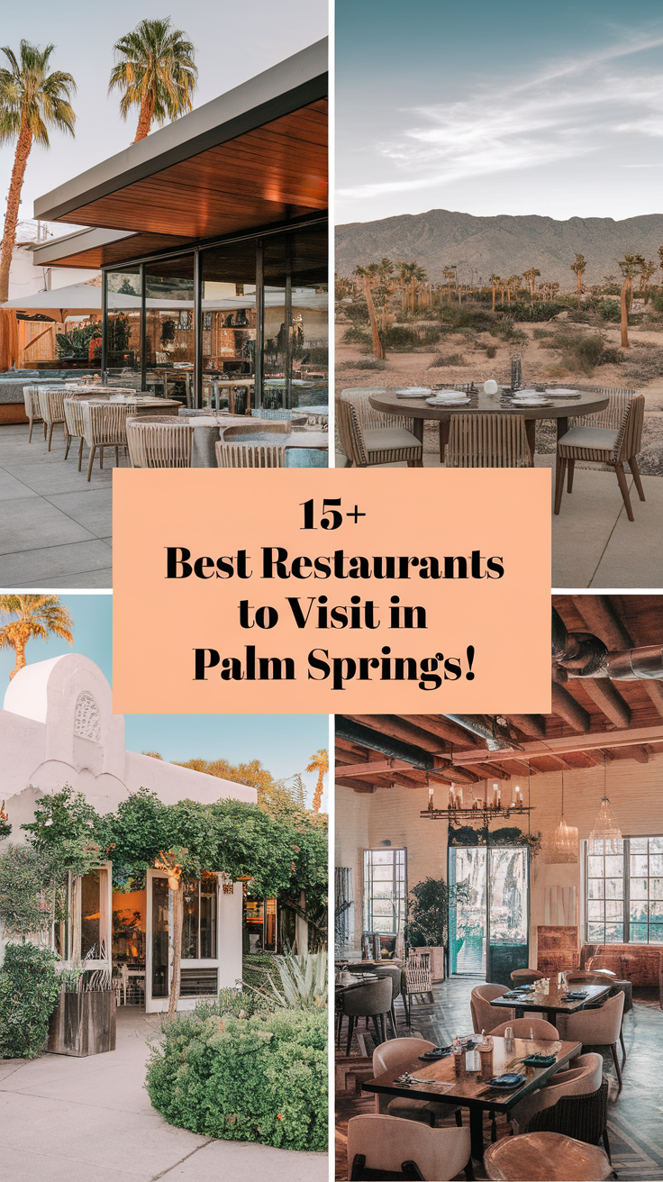 15+ Best Restaurants To Visit In Palm Springs