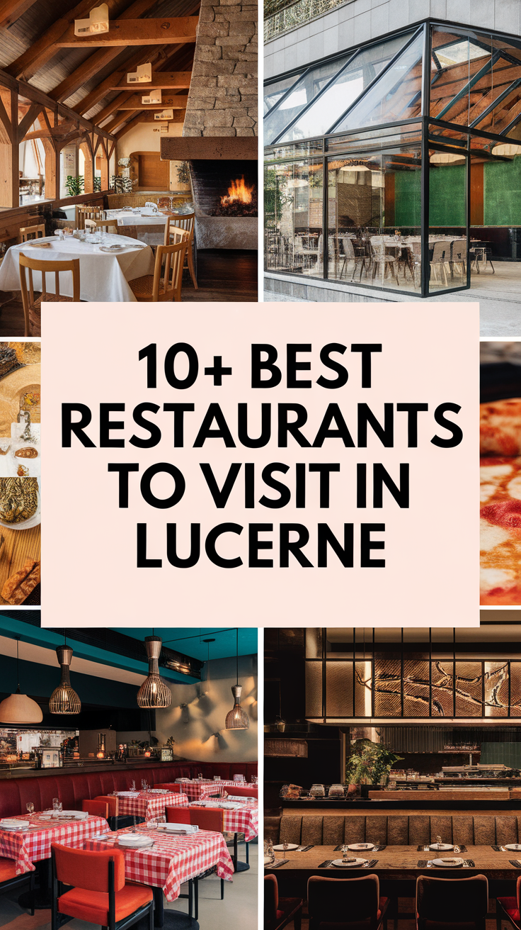 10+ Best Restaurants To Visit in Lucerne.