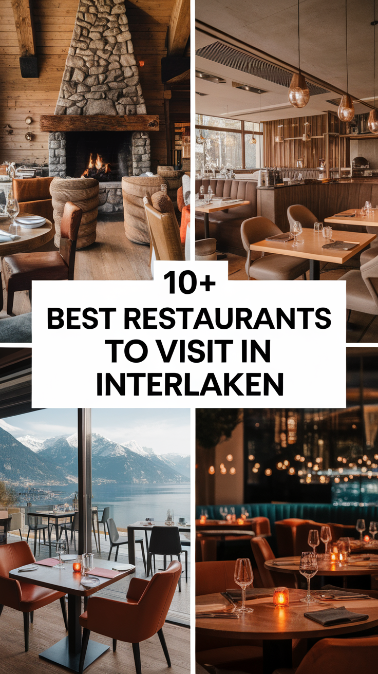 10+ Best Restaurants To Visit in Interlaken.